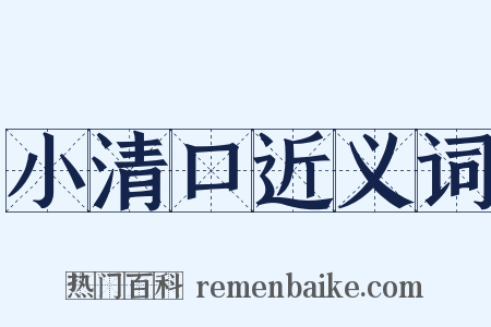 小清口近义词是什么意思的图片